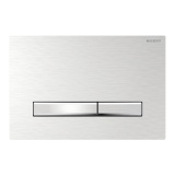 Cutout image of Geberit Sigma50 Square Stainless Steel Dual Flush Plate